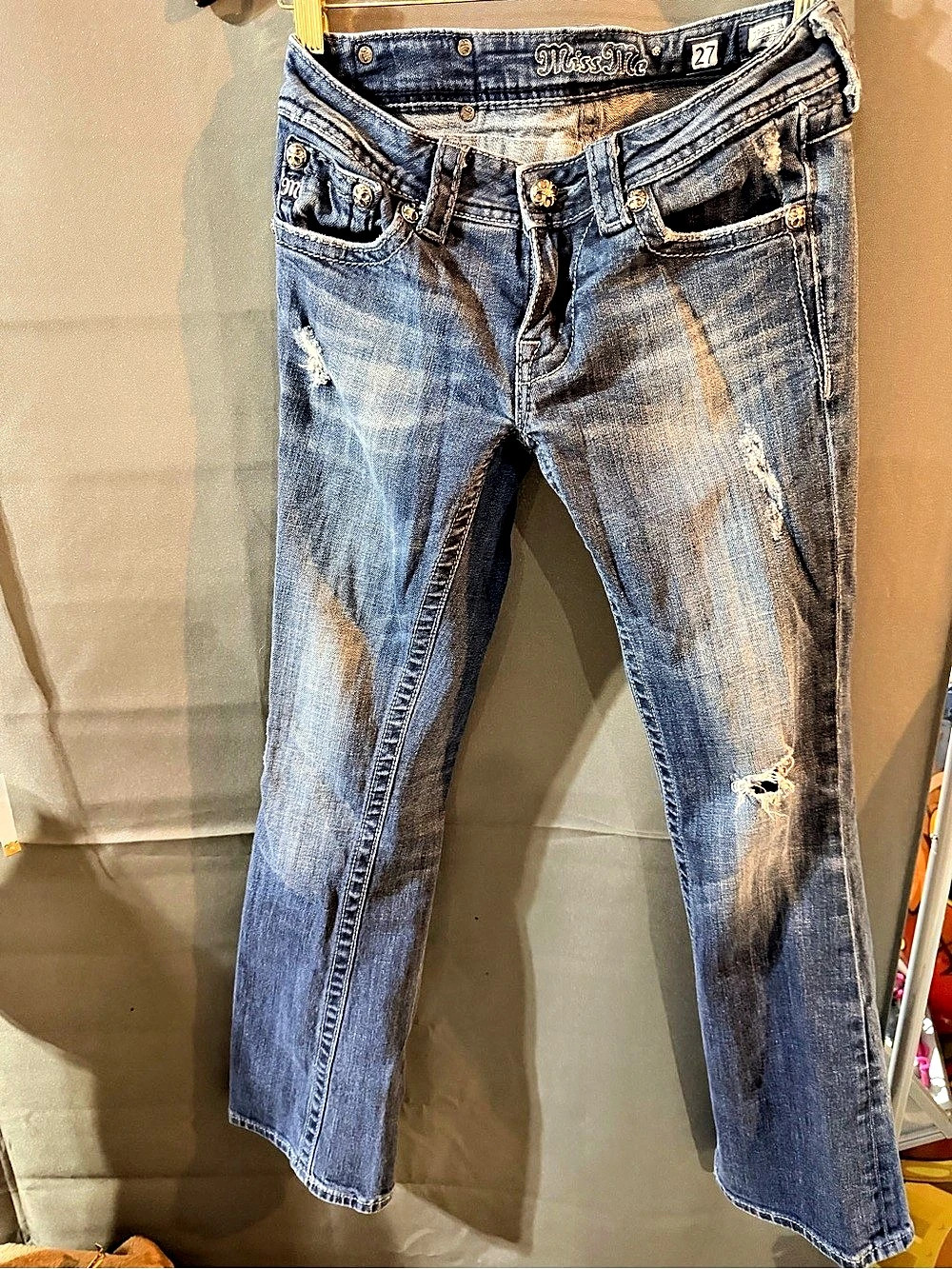 Miss Me Boot Cut Jeans Blue Waist 27